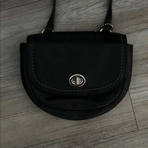 Coach Black Leather Shoulder Bag NWOT